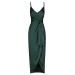 LUXE TIE FRONT COCKTAIL DRESS - MOCHA